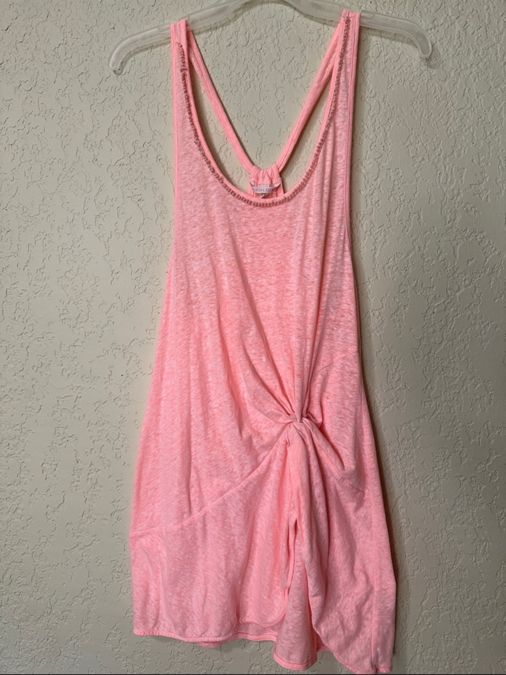 Victoria Secret Women's Coral/Pink Twist-Front Nightgown M